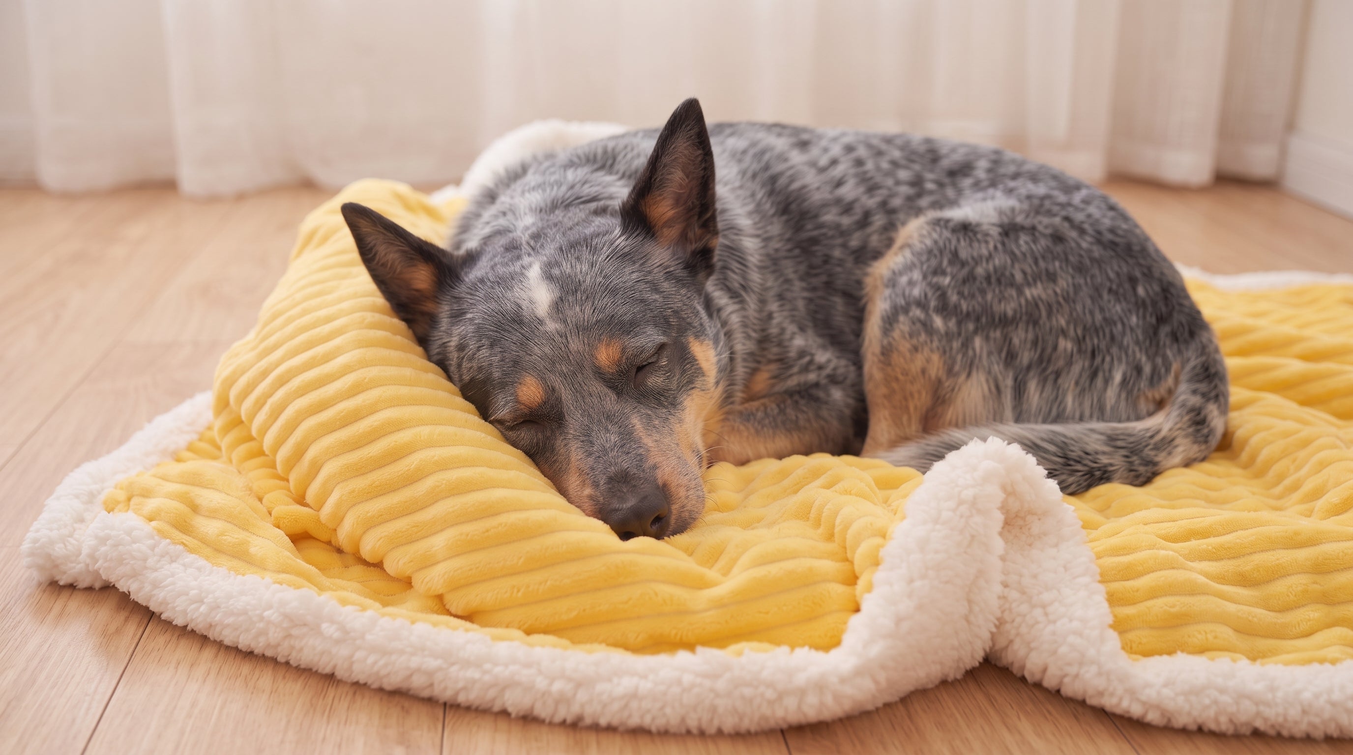 Dog resting on the Zovira Blanket